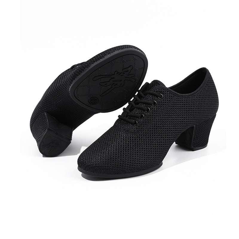 Women's Breathable Mesh Dance Shoes with 5cm Square Heel