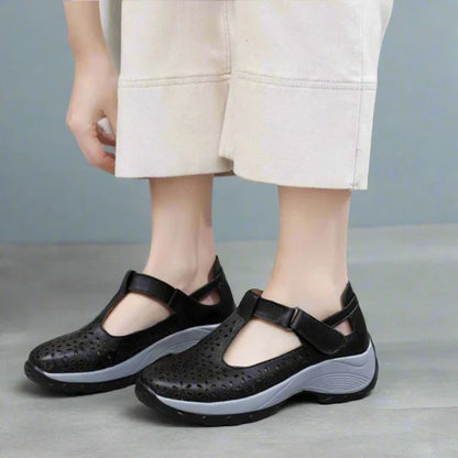 Women’s Perforated Closed Toe Comfort Sandals