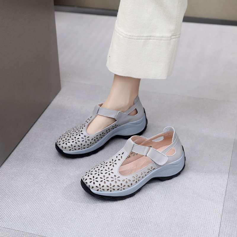 Women’s Perforated Closed Toe Comfort Sandals