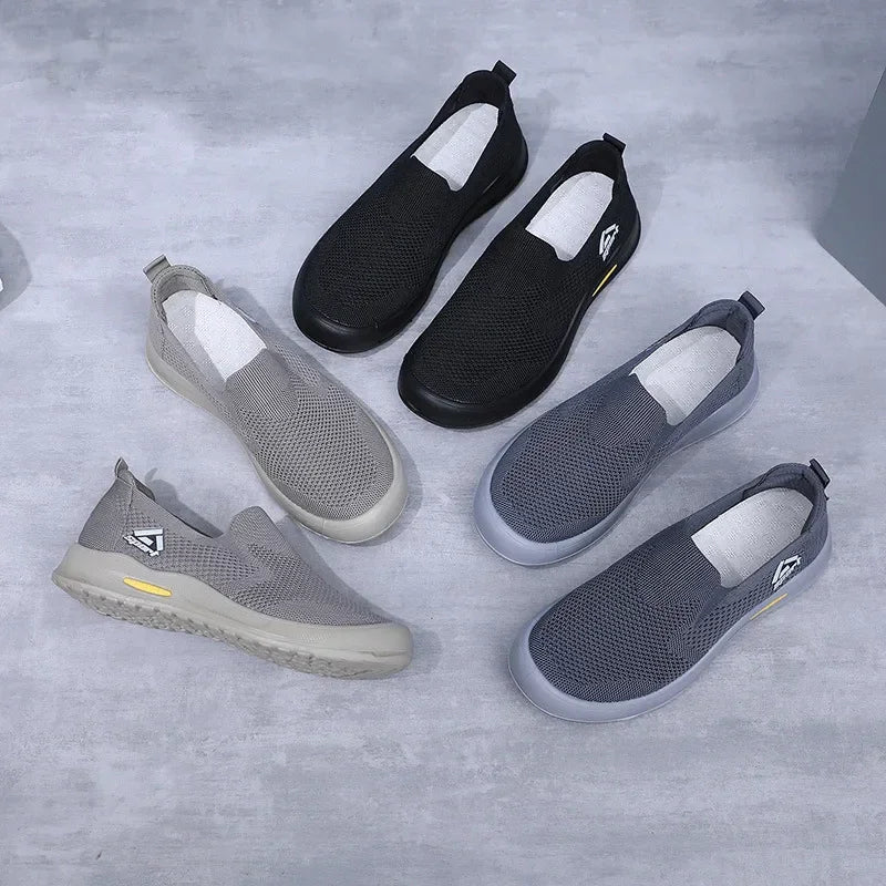 Plus Size Slip-On Knitted Sneakers