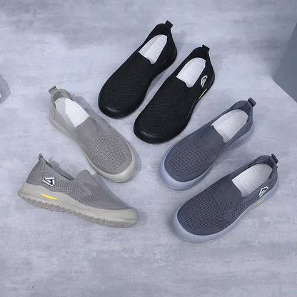 Plus Size Slip-On Knitted Sneakers