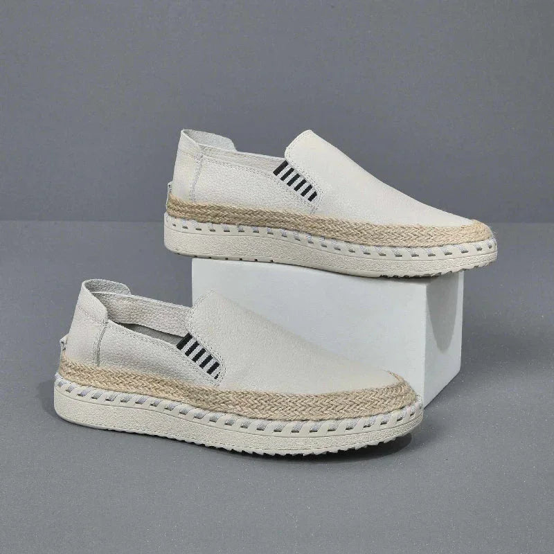 Cowhide Casual Unisex Shoes