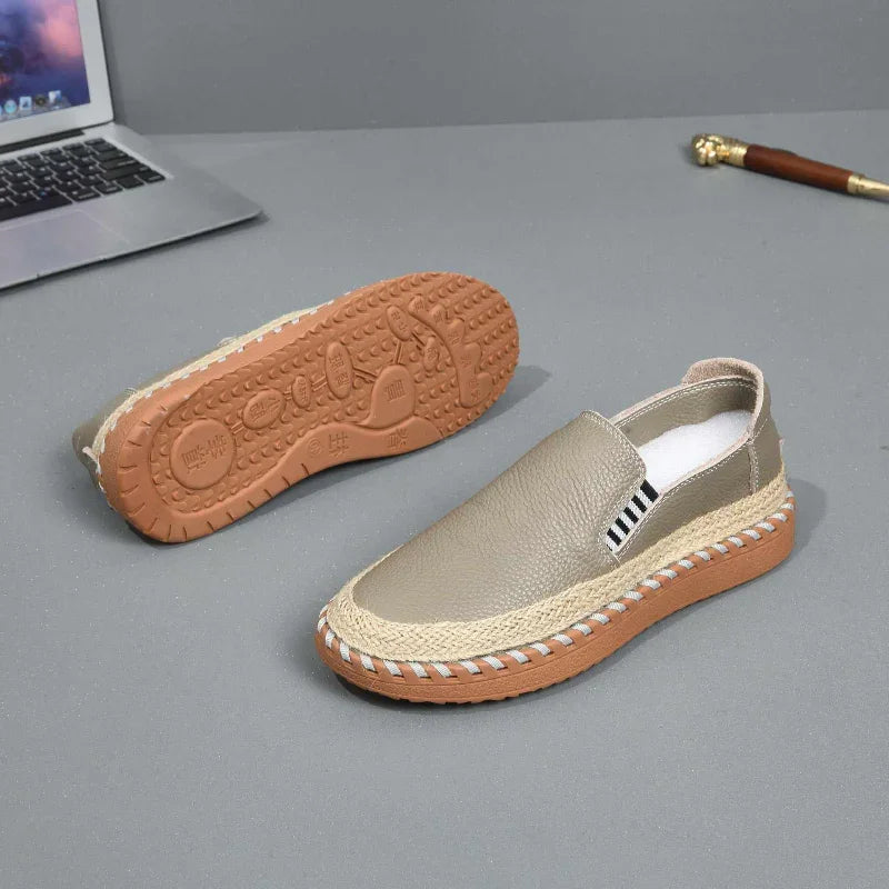 Cowhide Casual Unisex Shoes