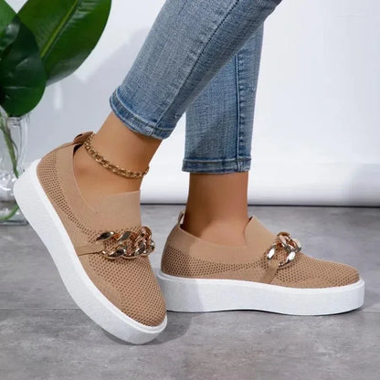 Women's Supportive Chain Detail Mesh Loafers