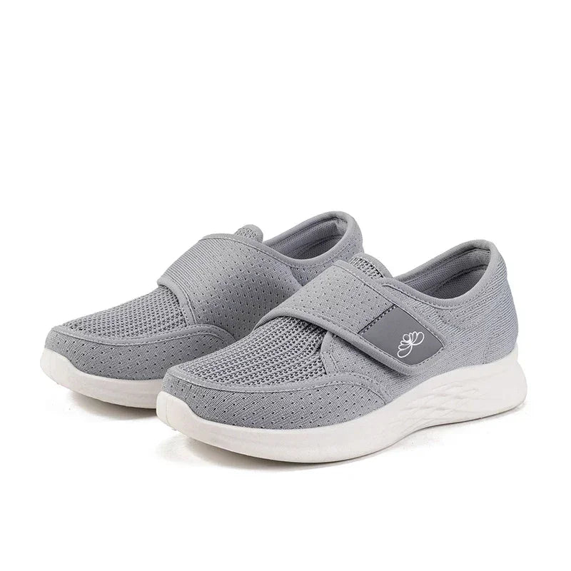 Women's Wide Fit Velcro Strap Comfort Sneakers