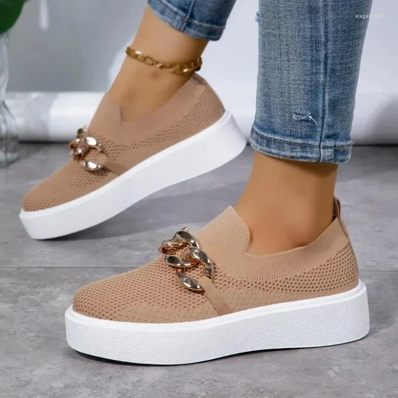 Women's Supportive Chain Detail Mesh Loafers