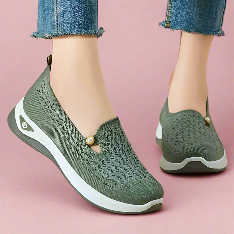 Women's Wide Fit Stretch Mesh Loafers