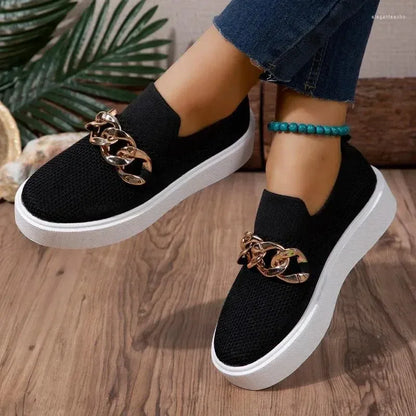 Women's Supportive Chain Detail Mesh Loafers