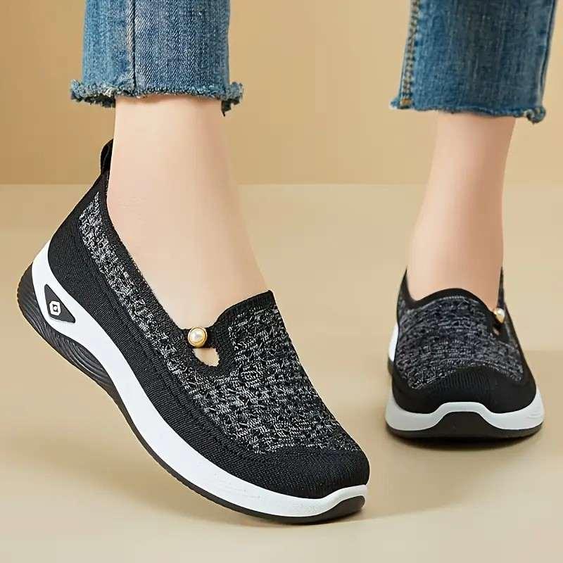 Women's Wide Fit Stretch Mesh Loafers