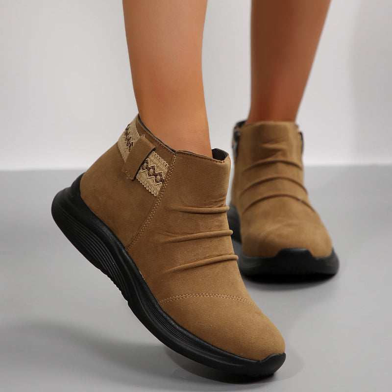 Women’s Casual Martin Boots with Side Zipper