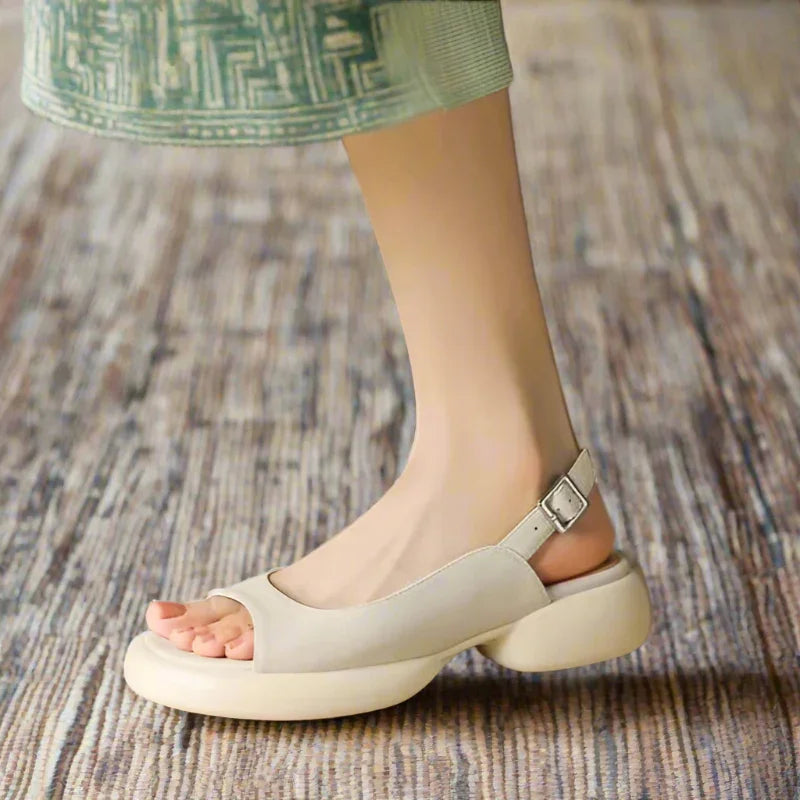 Wide Toe Box Chunky Heel Sandals for Women