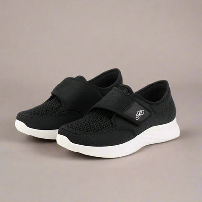 Women's Wide Fit Velcro Strap Comfort Sneakers