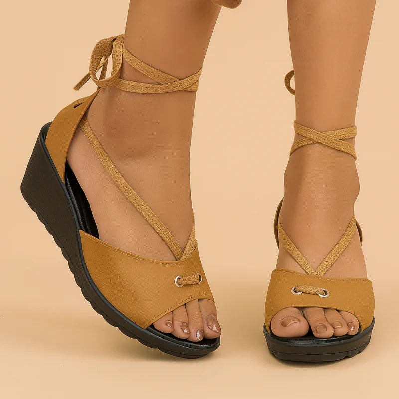 Fashionable Strappy Wedge Sandals for Women