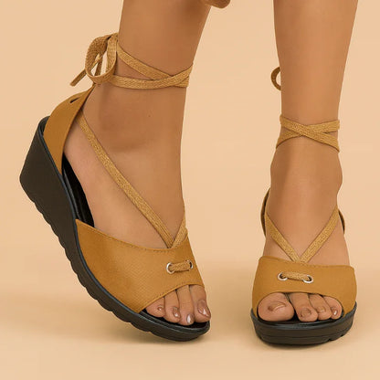 Fashionable Strappy Wedge Sandals for Women