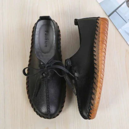 Wide Toe Box Leather Flats for All-Day Comfort