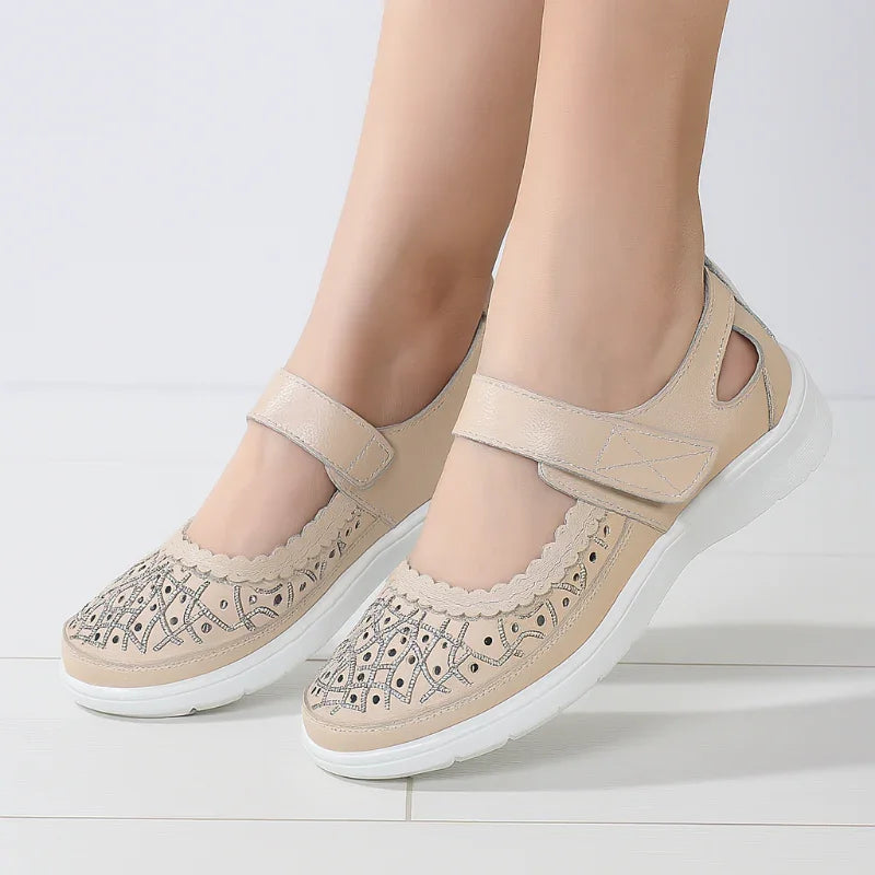 Arch Support Cowhide Casual Shoes for Women