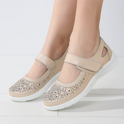 Arch Support Cowhide Casual Shoes for Women