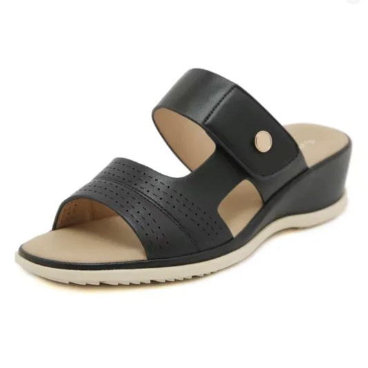 Women’s Medium Heel Wedge Sandals with Orthotic Sole