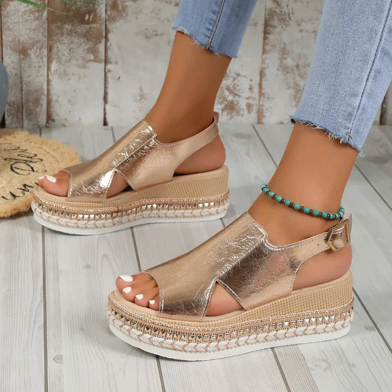 Orthopedic Chic Platform Sandals