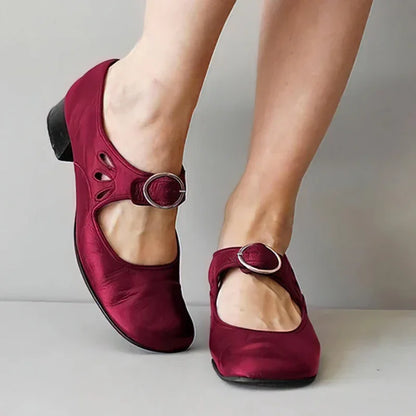 Vintage-Inspired Block Heel Sandals