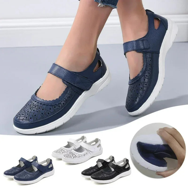 Arch Support Cowhide Casual Shoes for Women