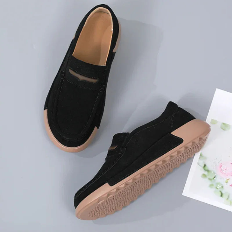 Orthopedic Cow Suede Leather Shoes for Women