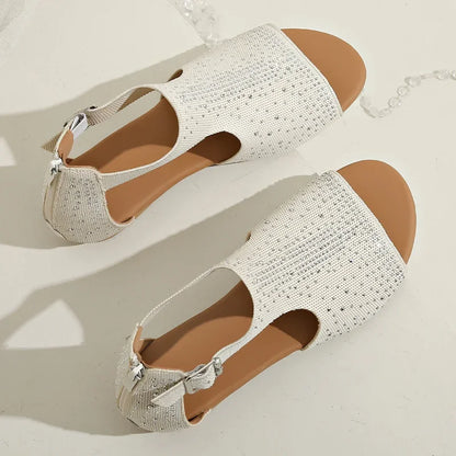 Fashion Sandals With Back Zipper & Bunion-Friendly Comfort