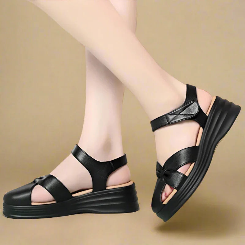 Low-Wedge Arch Support Sandals