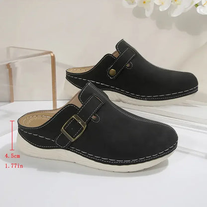 Women's Closed-Toe Slippers with Contoured Footbed