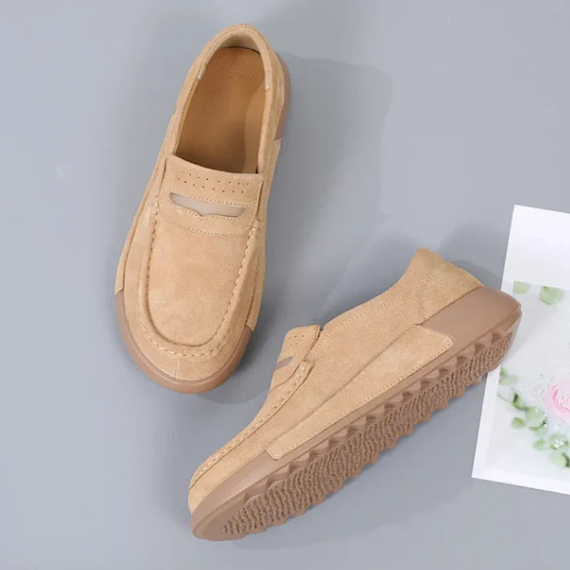 Orthopedic Cow Suede Leather Shoes for Women
