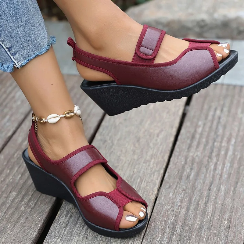 Orthopedic Open-Toe Wedge with Supportive Heel