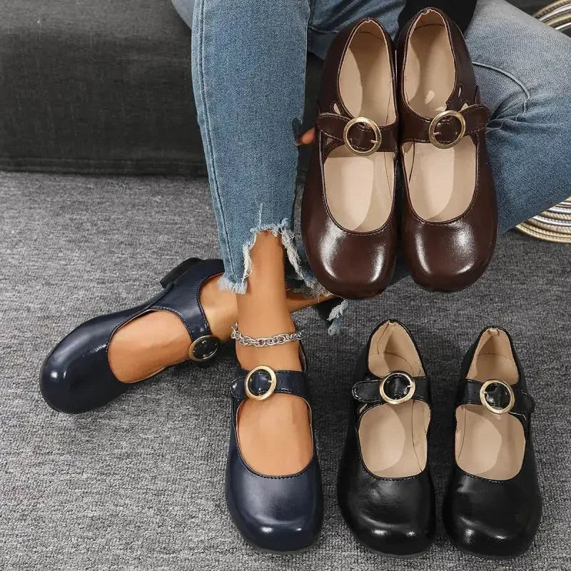 Vintage-Inspired Block Heel Sandals