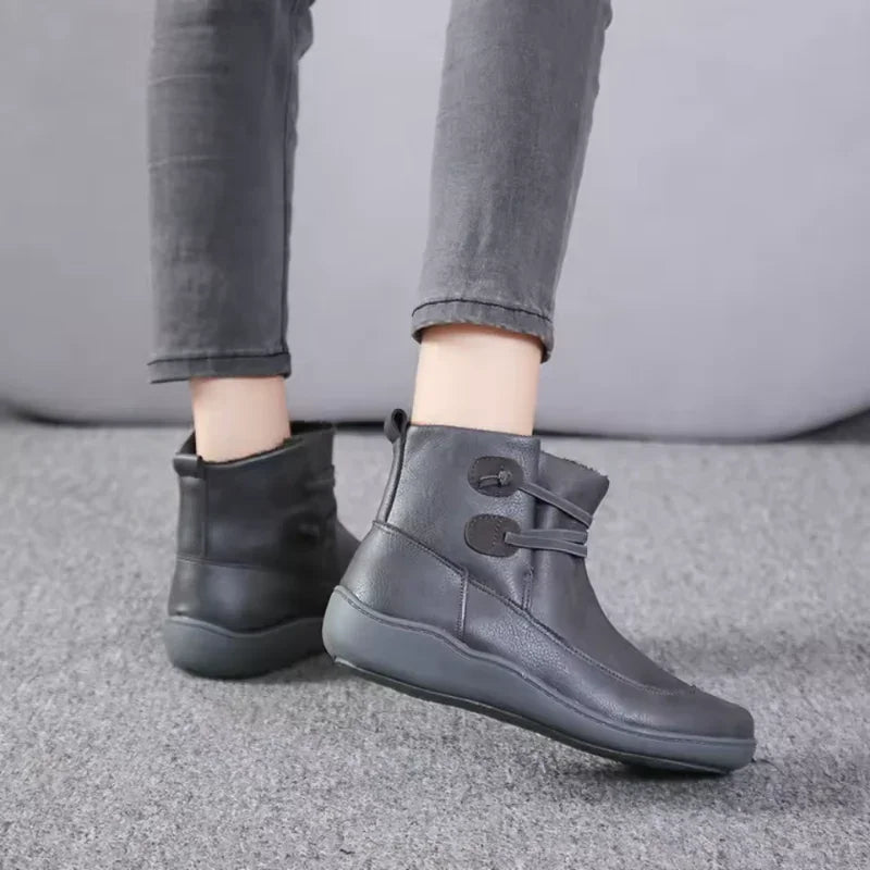 Casual Chic Women's Ankle Boots with Stylish Lace-Up Design