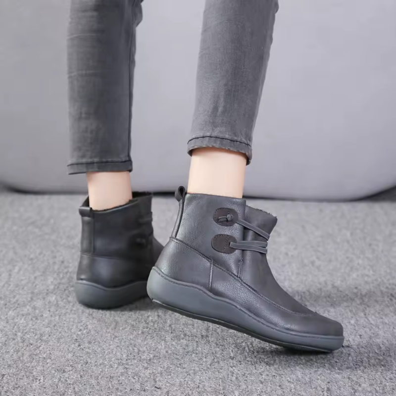 Casual Chic Women&#39;s Ankle Boots with Stylish Lace-Up Design