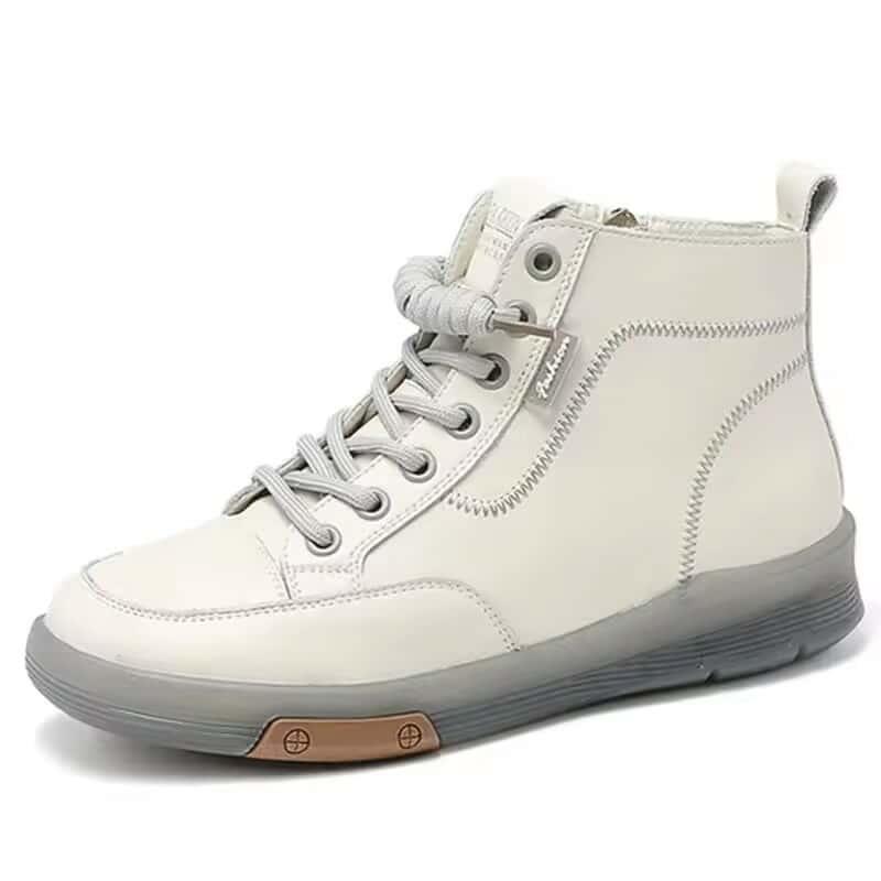 Modern High-Top Casual Sneakers with Side Zip