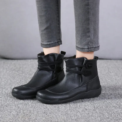 Casual Chic Women's Ankle Boots with Stylish Lace-Up Design