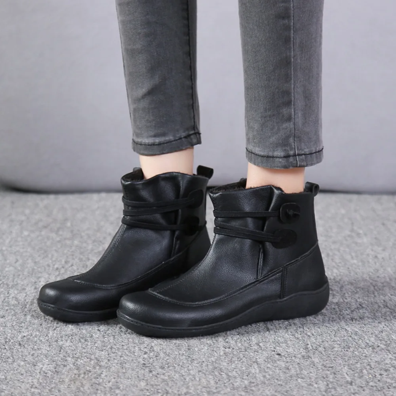 Casual Chic Women&#39;s Ankle Boots with Stylish Lace-Up Design