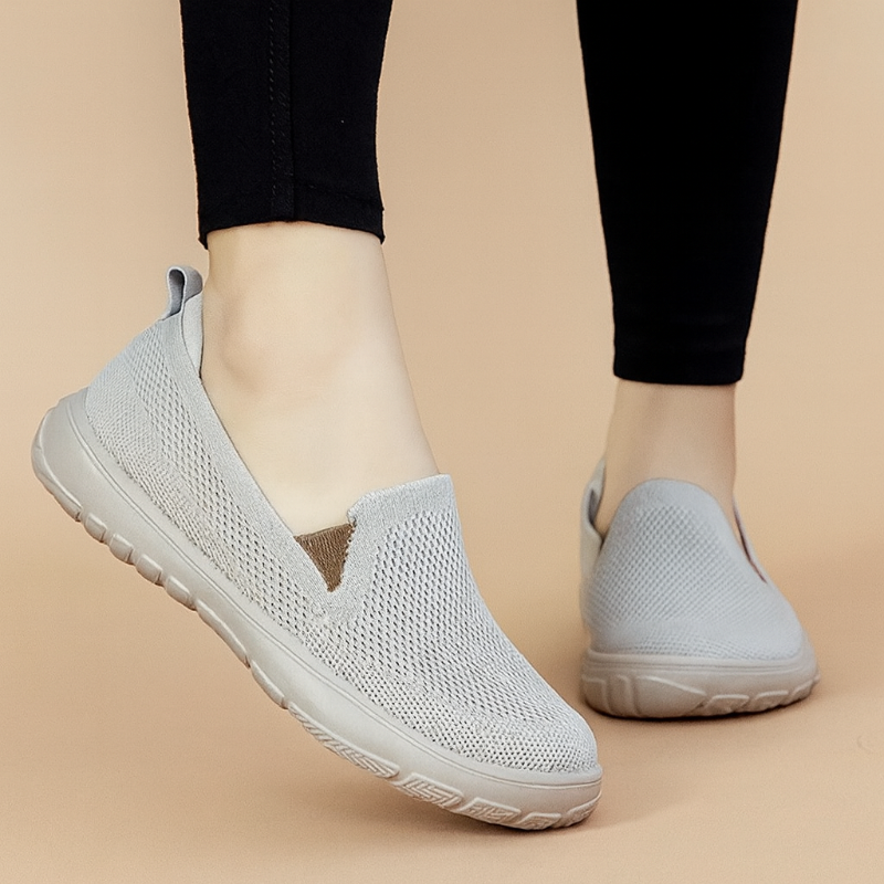 Ultra-Comfort Knit Slip-On Sneakers with Elastic Mesh Upper