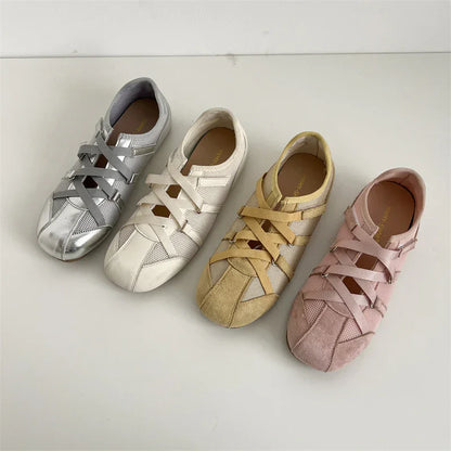 Women's Comfort Mule Loafers Cross Strap