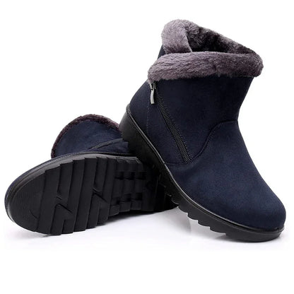 Cozy Comfort Woollen Boots with Side Zipper