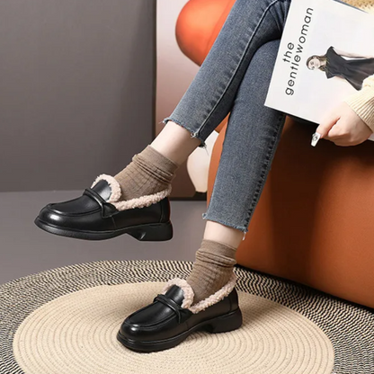 Soft-Fur Lined Loafers for Women