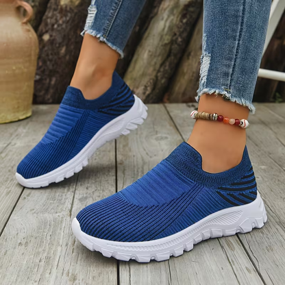 Women's Wide Toe Box Mesh Slip-On Sneakers