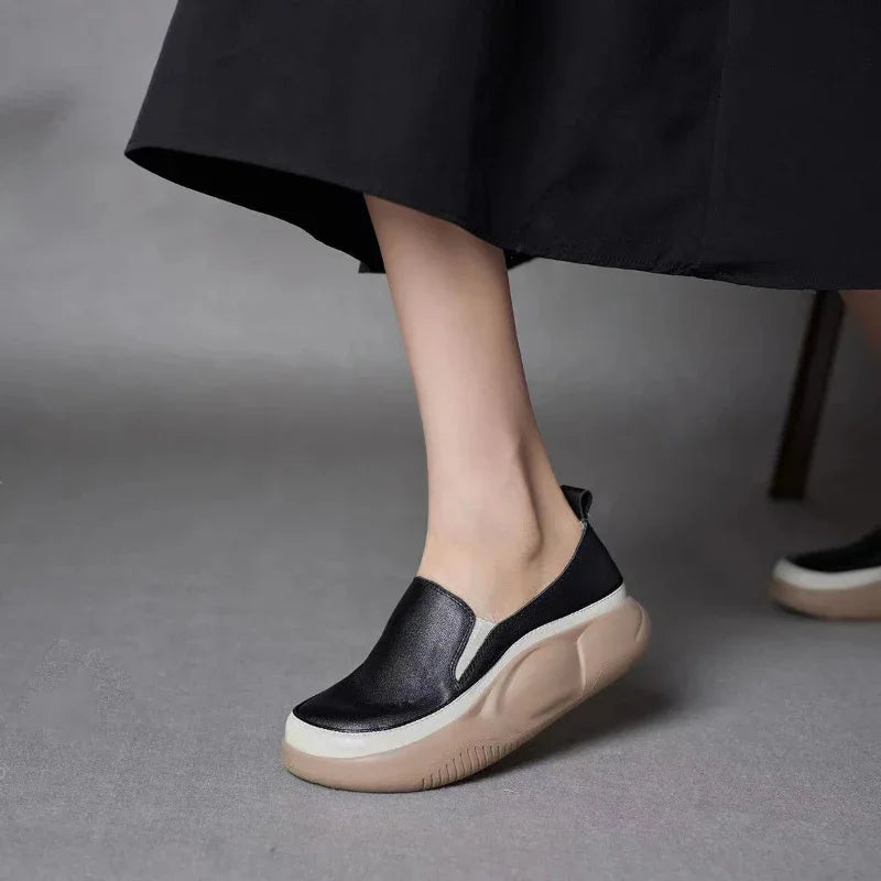 Modern Step Platform Loafers