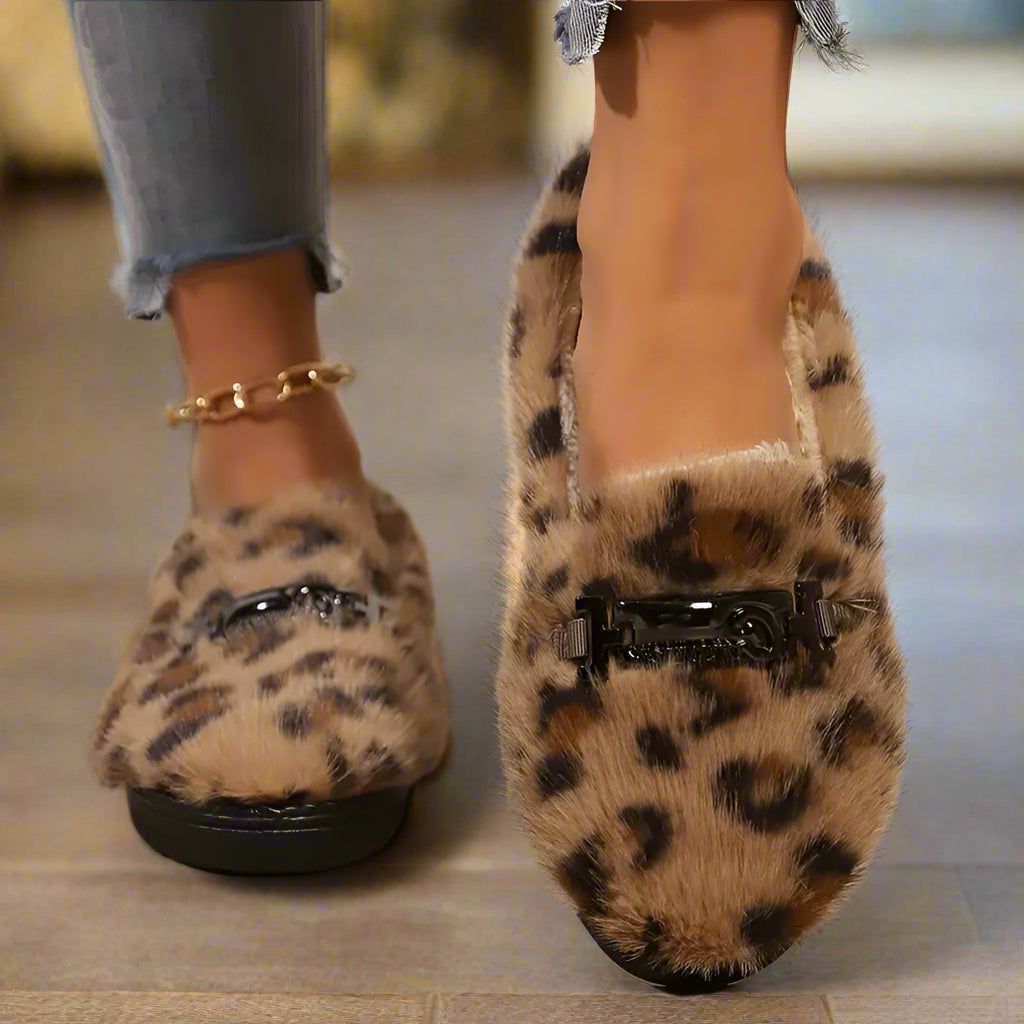 Warm Orthopedic Fur Loafers for Women