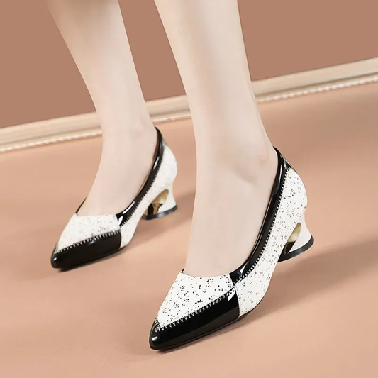 Women’s Chic Elegance Low Heel Pointed Pumps