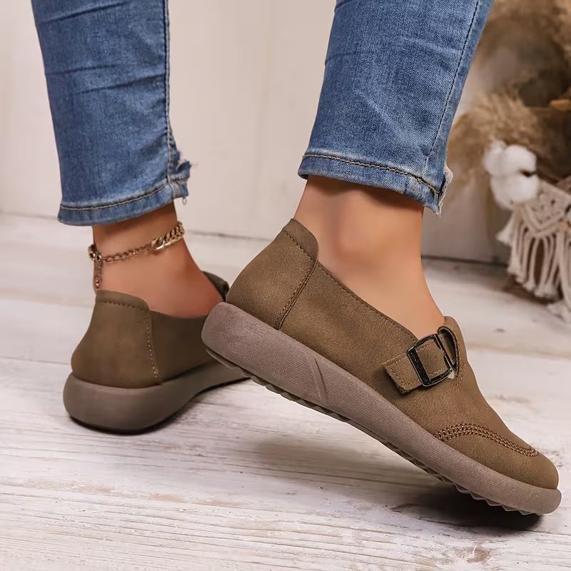 Women’s Casual Slip-On Buckle Shoes