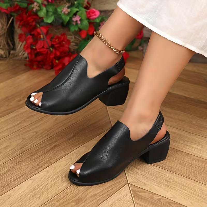 Women's Open Toe Block Heel Sandals