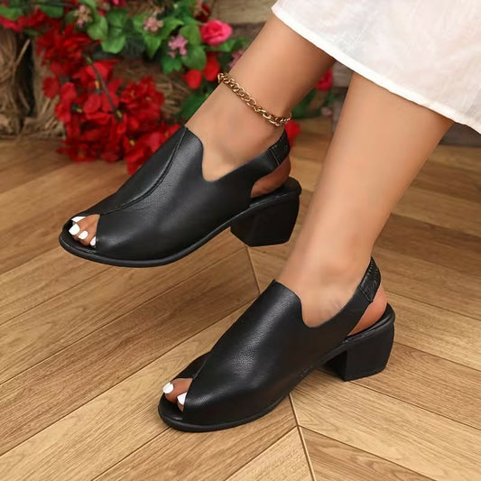Women's Open Toe Block Heel Sandals