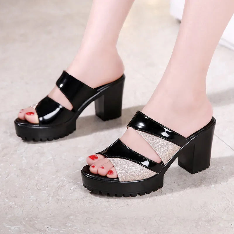 Comfortable Wedge Sandals with Mid-Heel