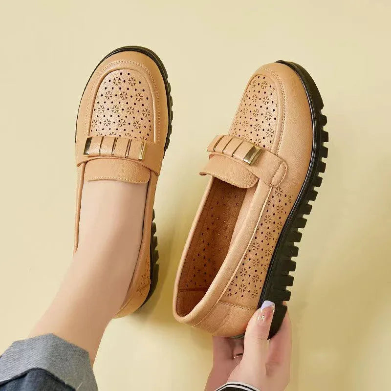 All-Day Comfort Perforated Slip-On Loafers for Women